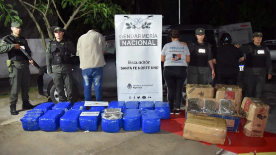 Secuestraron 236 kilos de marihuana en un control vial en la autopista, a la altura de Sauce Viejo